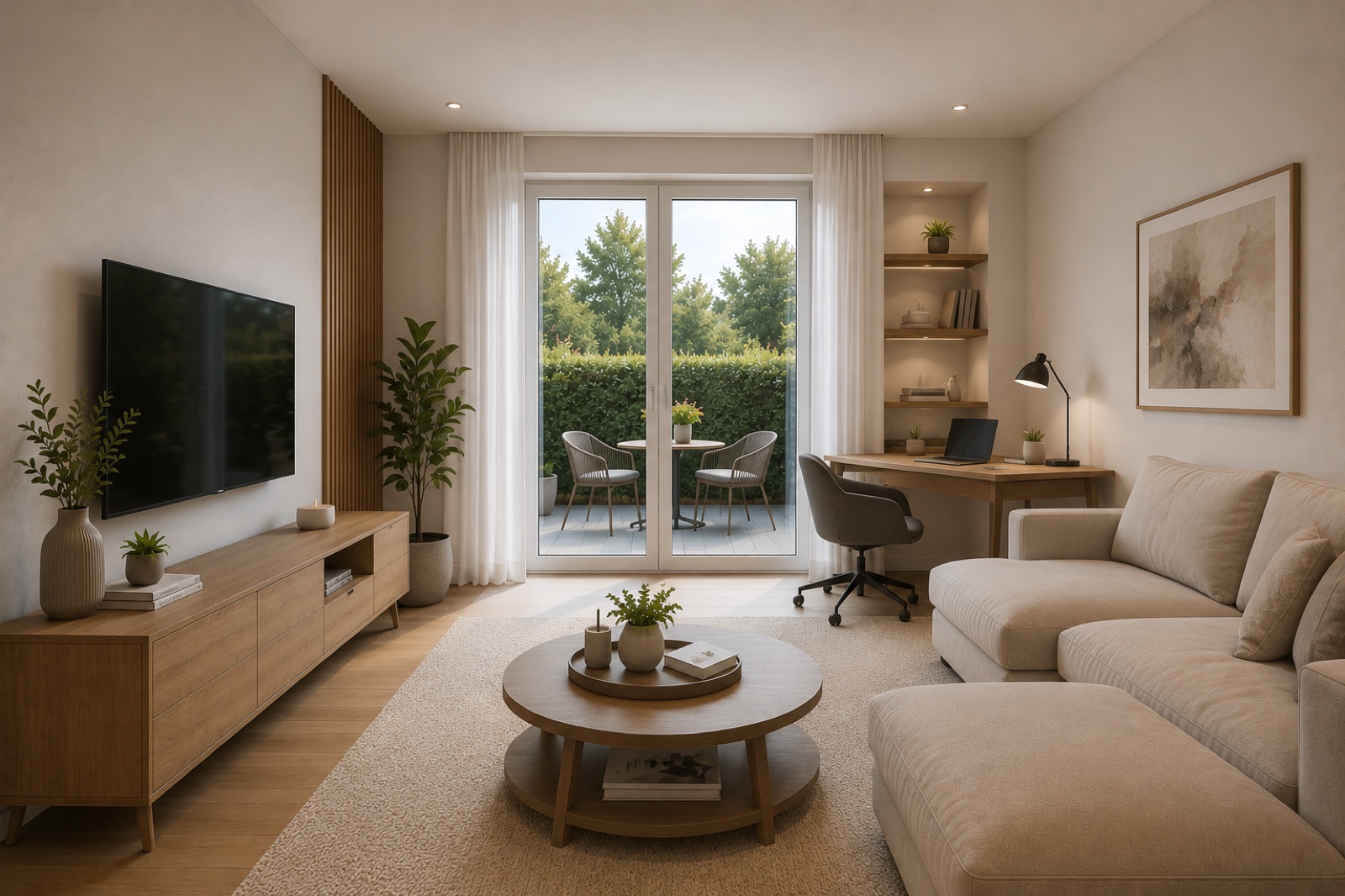 Wohnzimmer mit Tageslicht